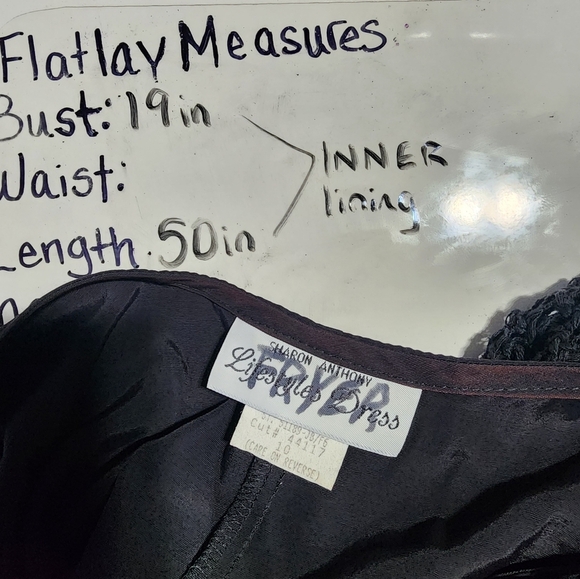 Vintage black crochet fringe dress - Picture 4 of 12